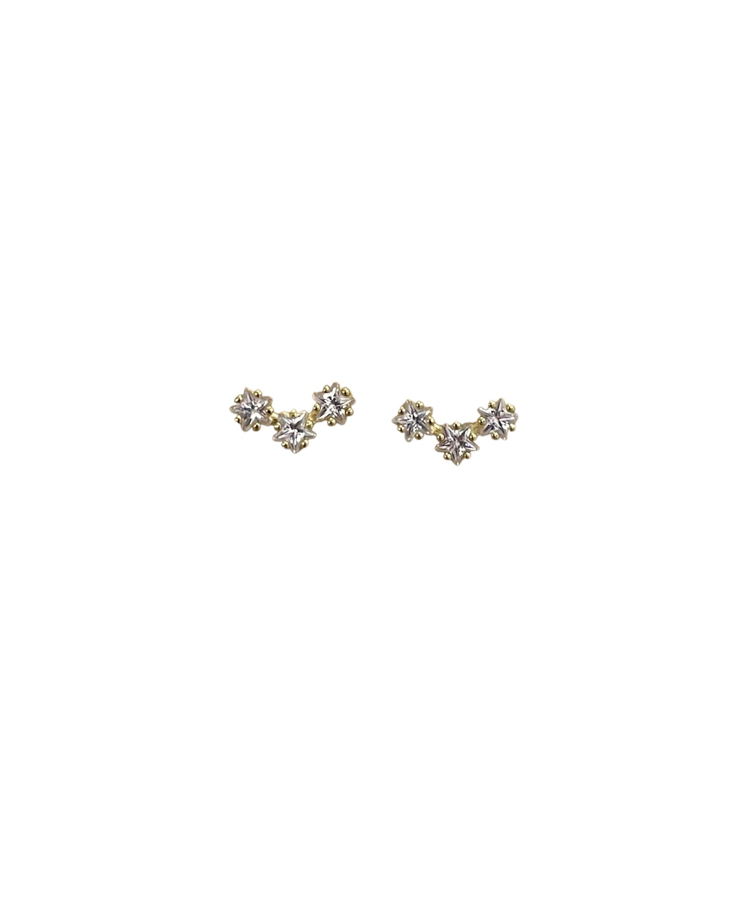 THREE STARS EARRINGS ORO/ARGENTO