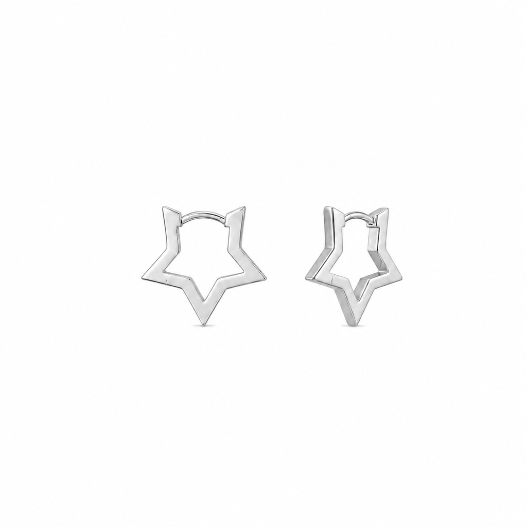 STARS HOOPS ORO/ARGENTO