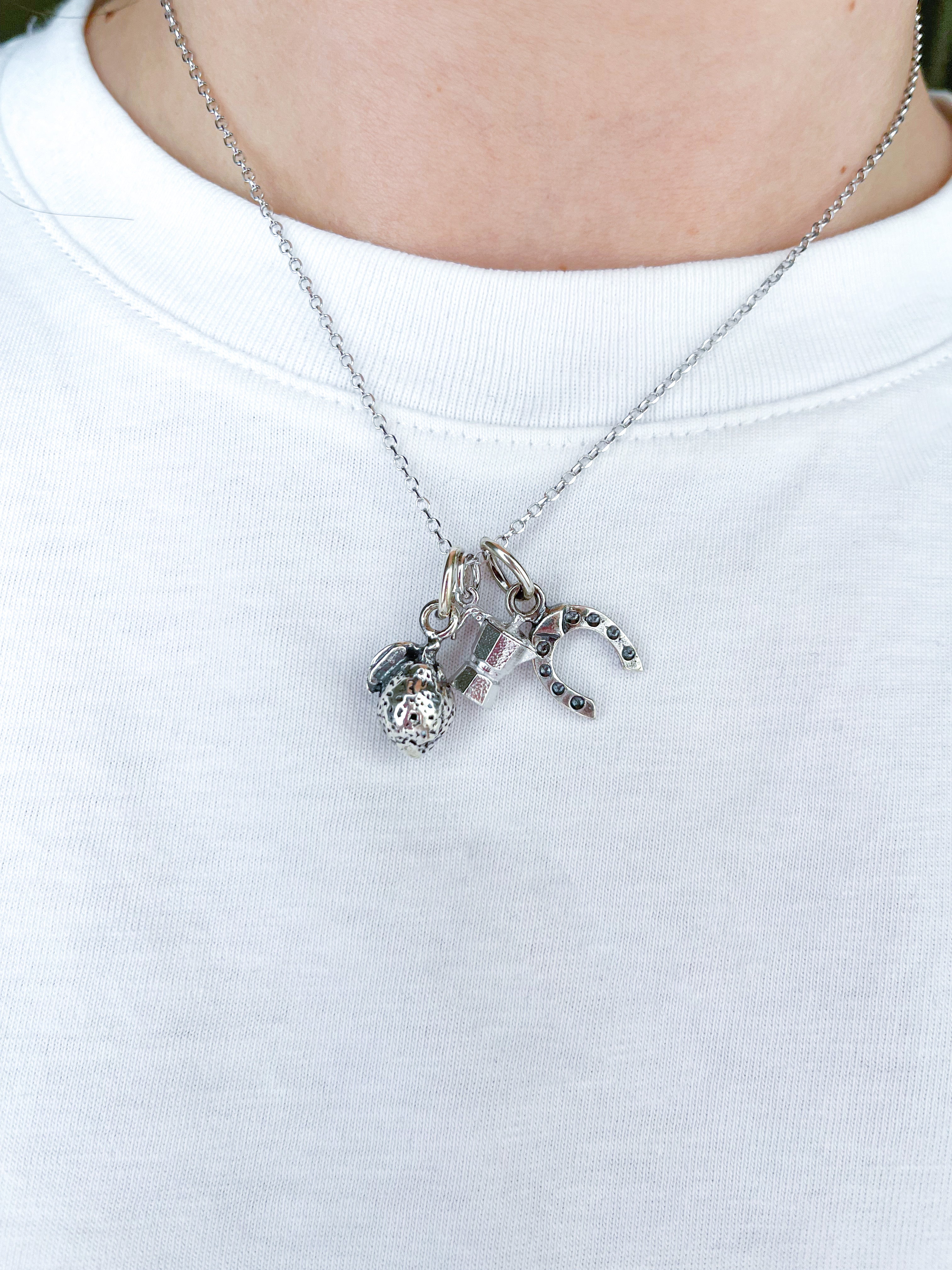 LUCKY CHARM PENDANT ORO/ARGENTO