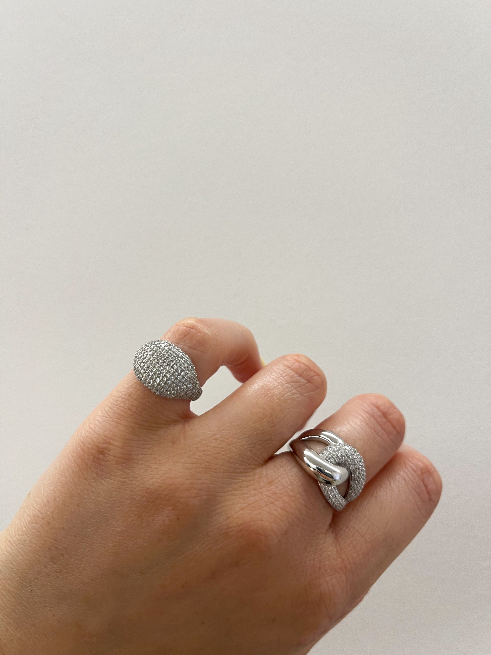 DOUBLE KNOT RING ORO/ARGENTO