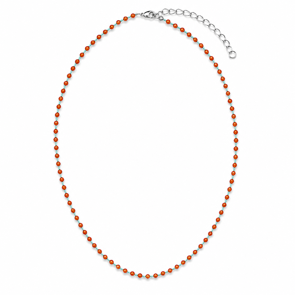OLGA NECKLACE CORNIOLA/FILO ACQUAMARINA PRE-ORDINE