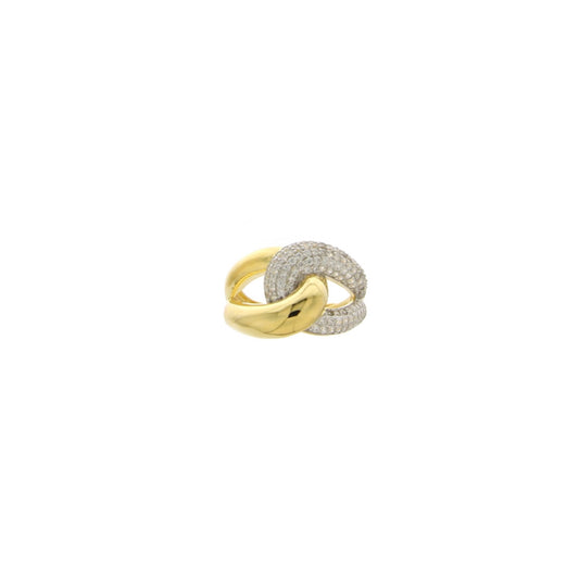DOUBLE KNOT RING ORO/ARGENTO