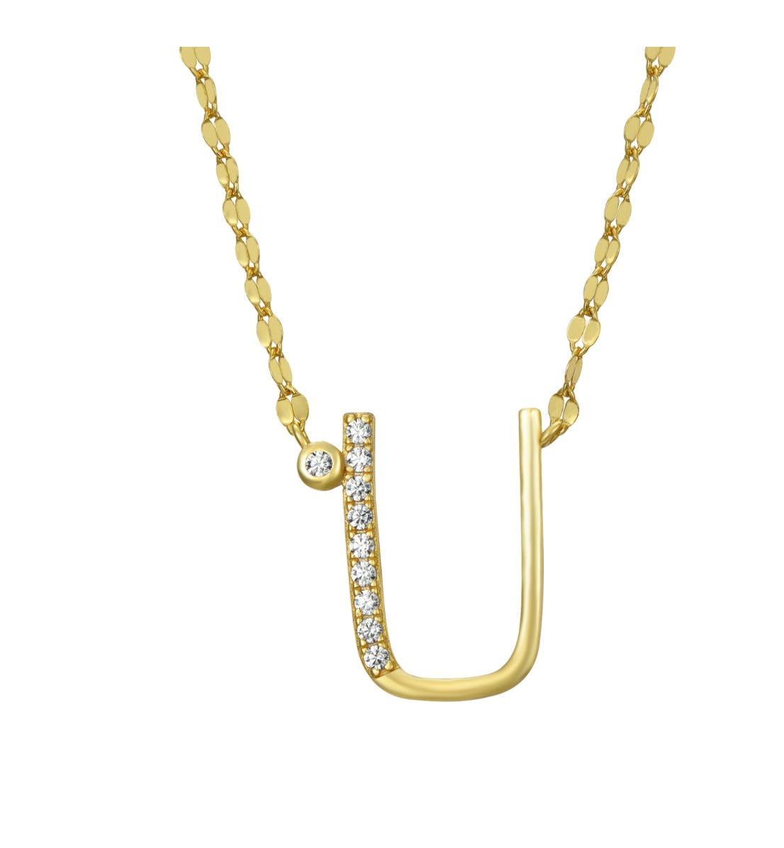 ZIRCON LETTER NECKLACE