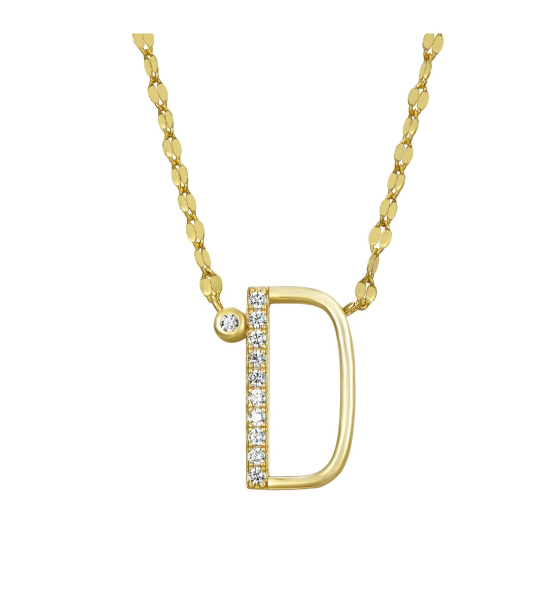 ZIRCON LETTER NECKLACE
