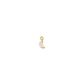 PINK ENAMEL MOON PENDANT