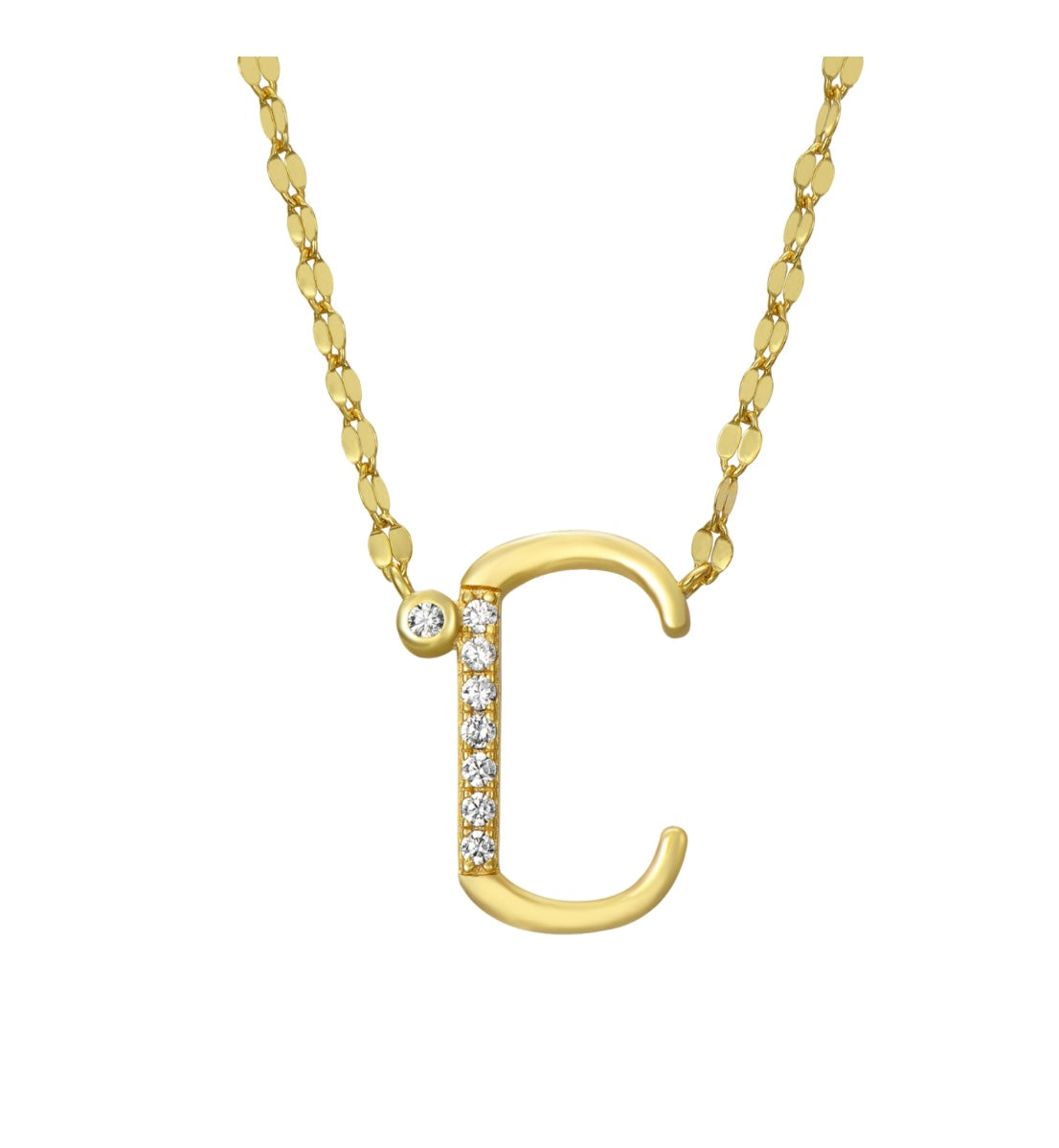 ZIRCON LETTER NECKLACE