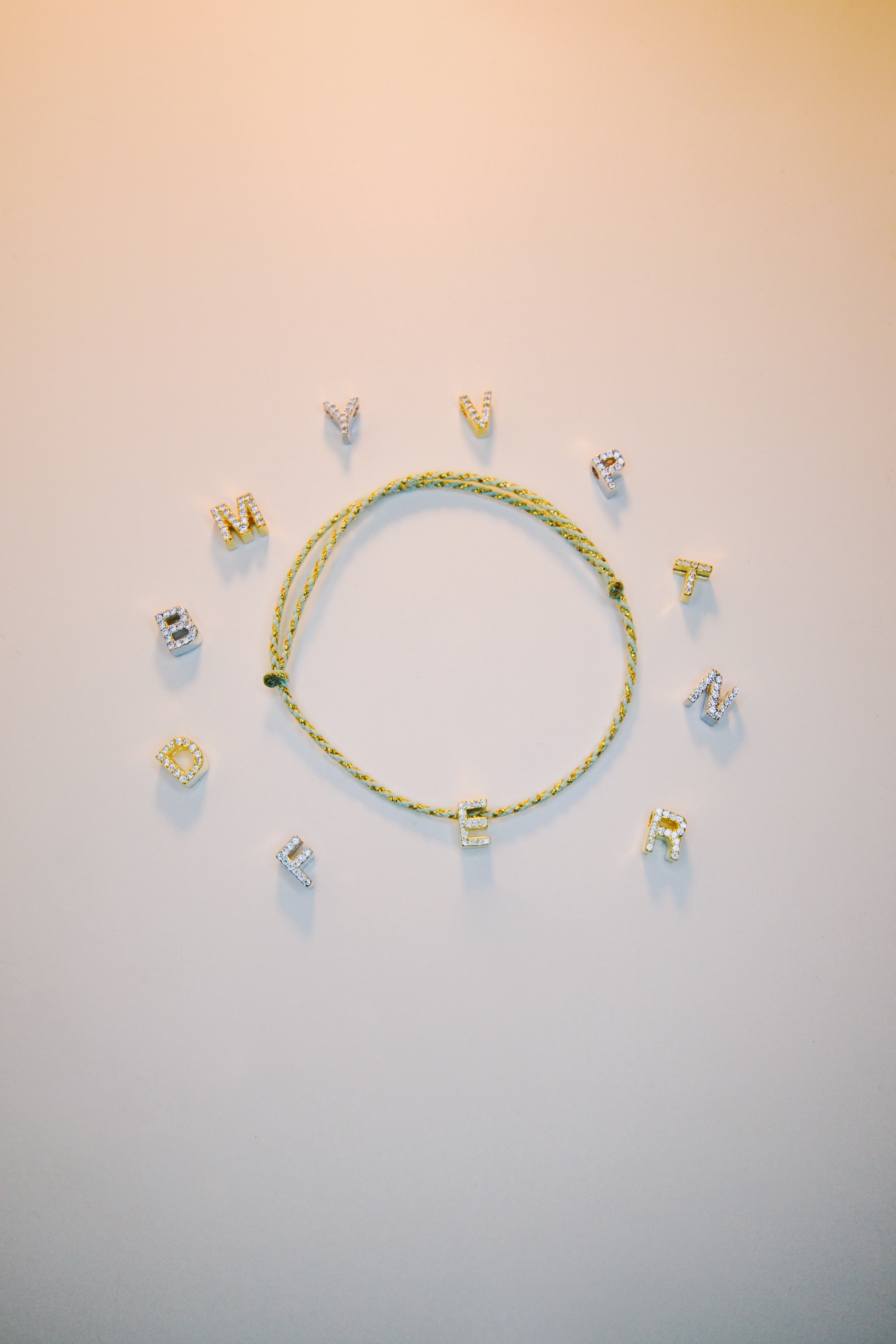 ZIRCON LETTER BRACELET