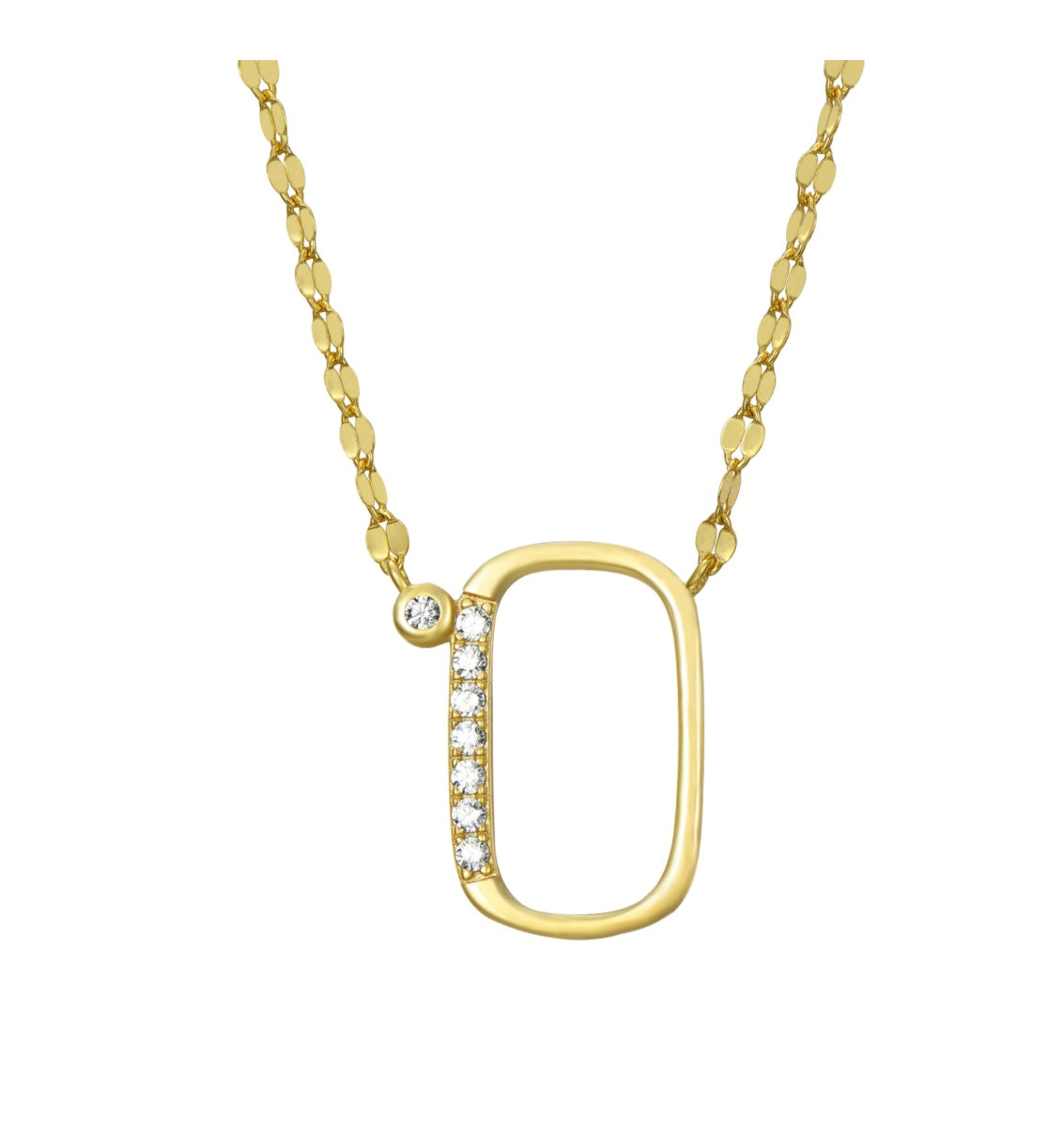 ZIRCON LETTER NECKLACE