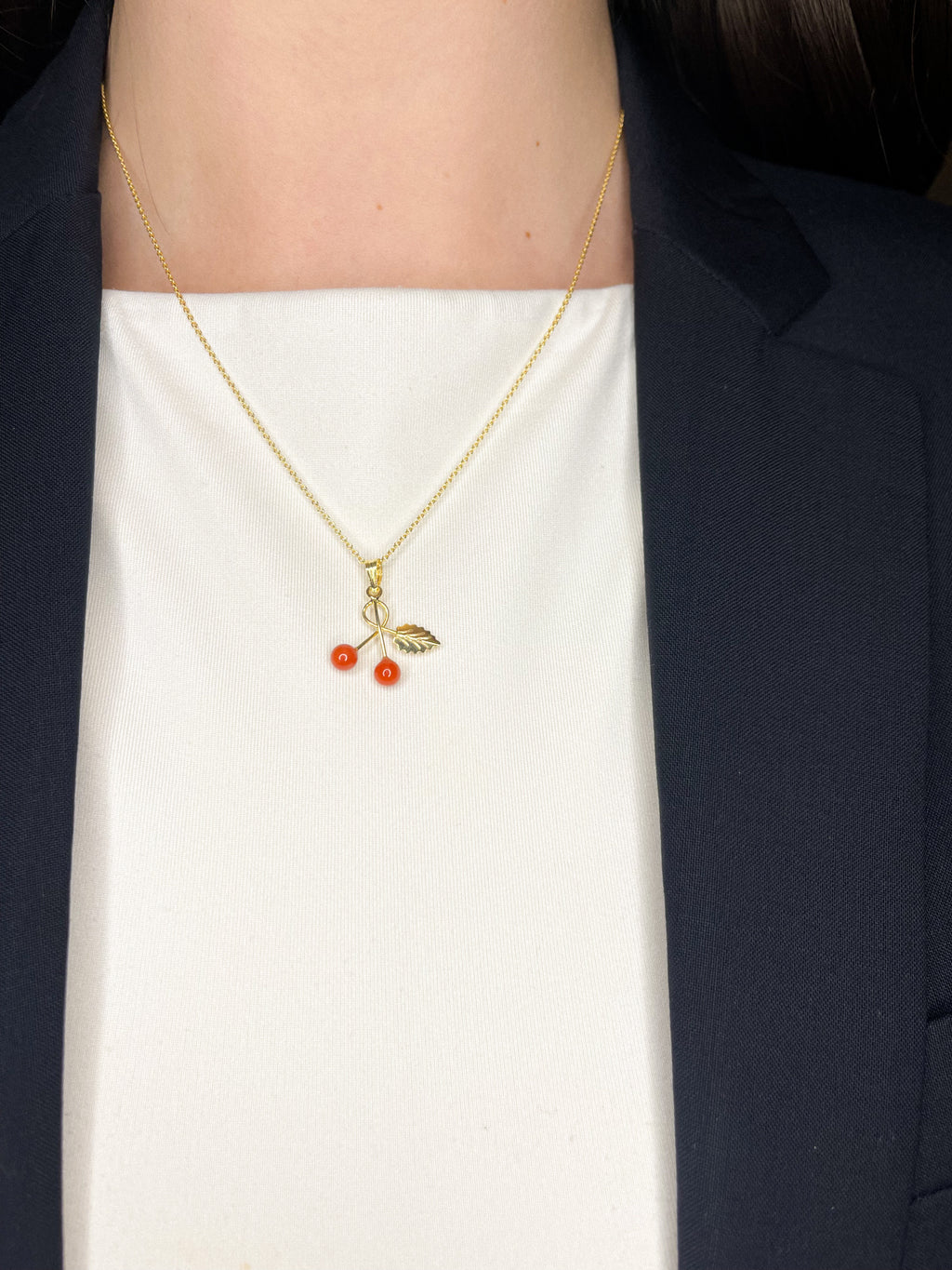 CORAL CHERRY NECKLACE