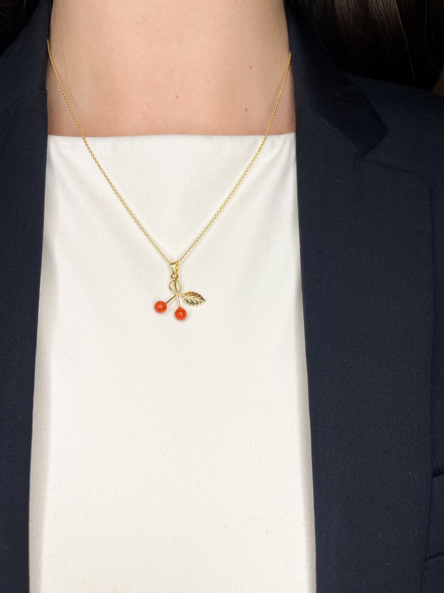 CORAL CHERRY NECKLACE