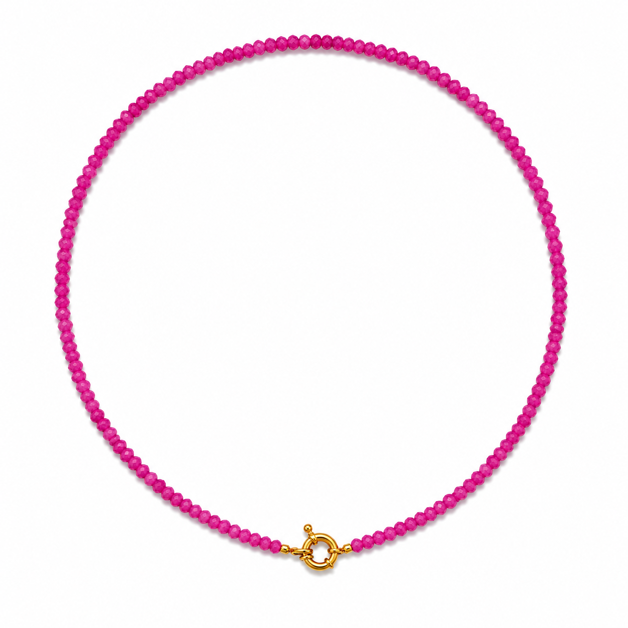 DOLLY NECKLACE CALCEDONIA FUCSIA