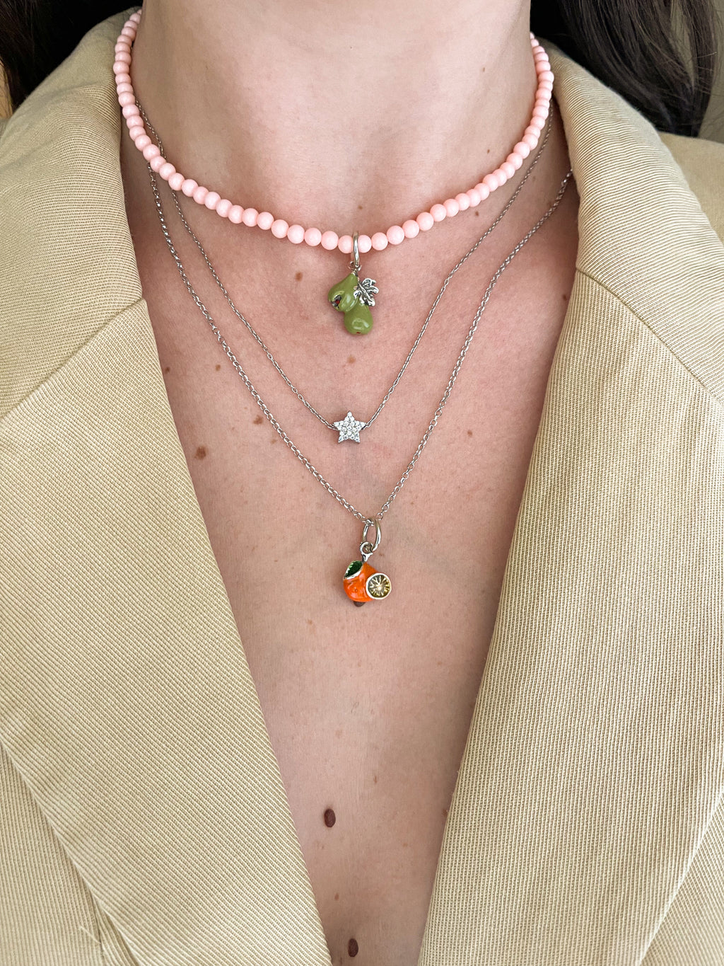 PINK CORAL NECKLACE SILVER