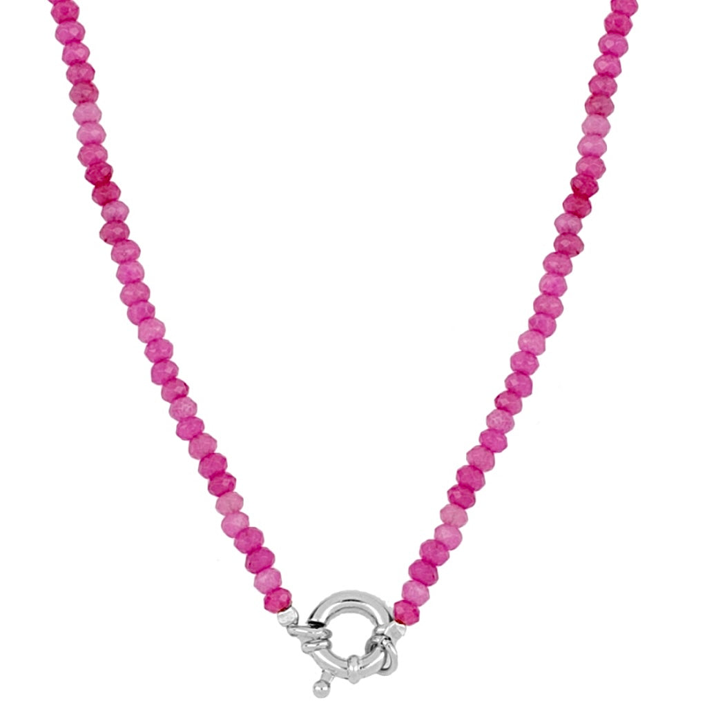 DOLLY NECKLACE CALCEDONIA FUCSIA PRE-ORDINE