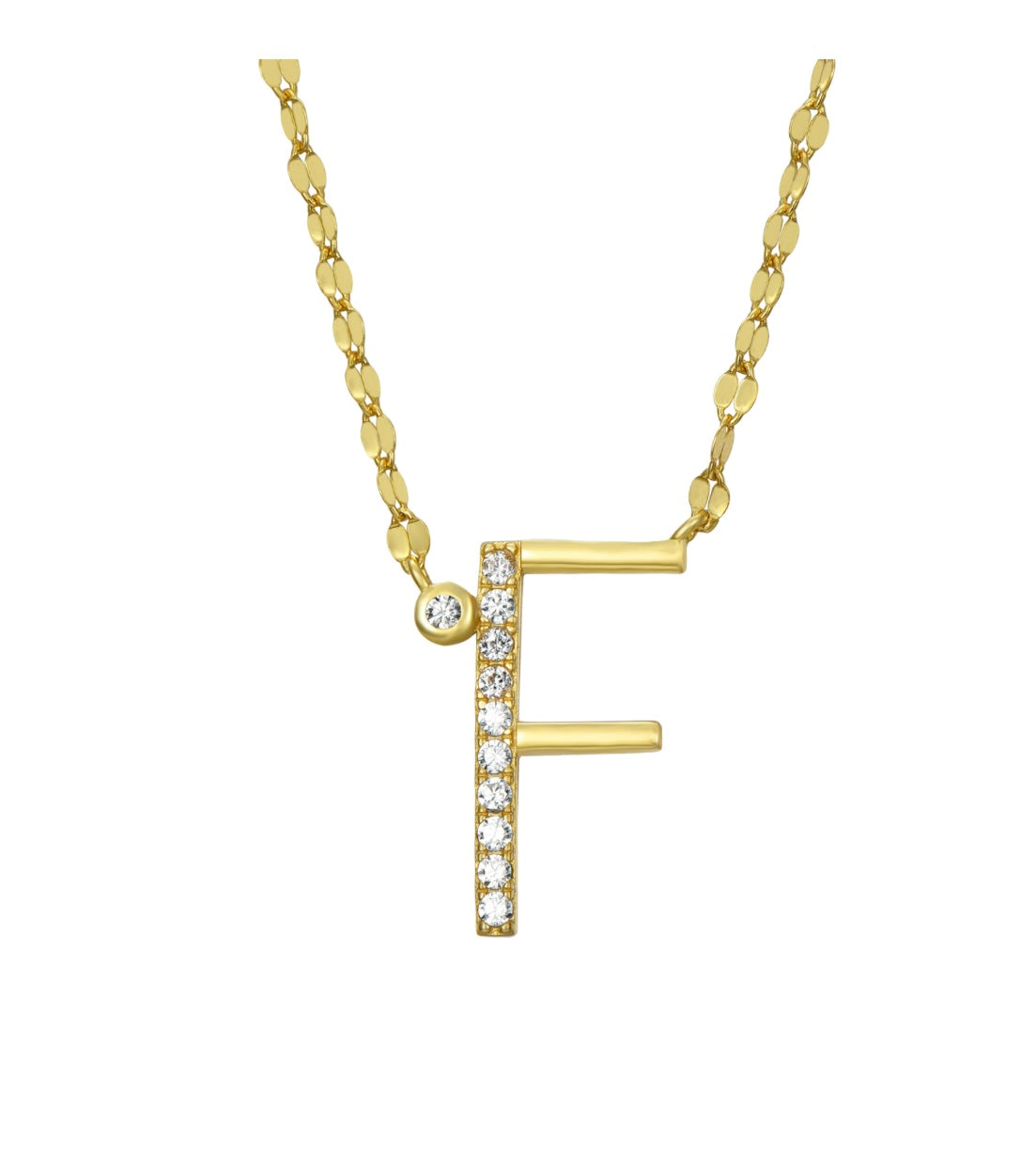 ZIRCON LETTER NECKLACE