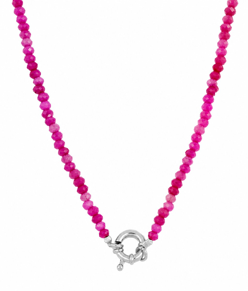 DOLLY NECKLACE CALCEDONIA FUCSIA