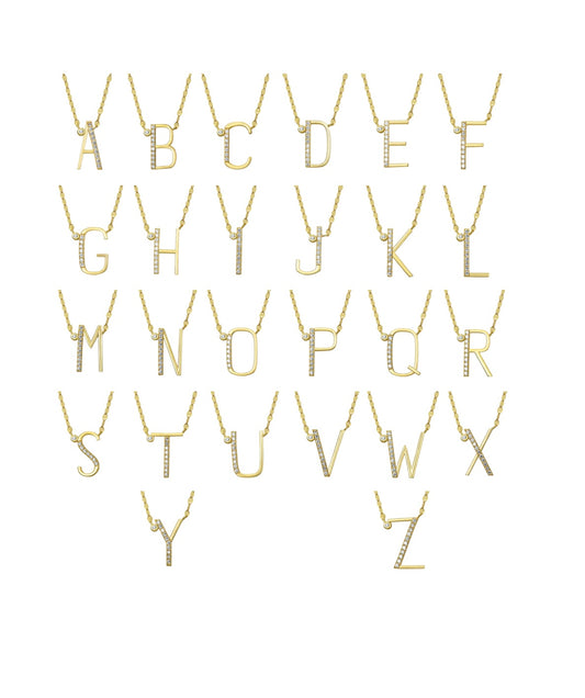 ZIRCON LETTER NECKLACE