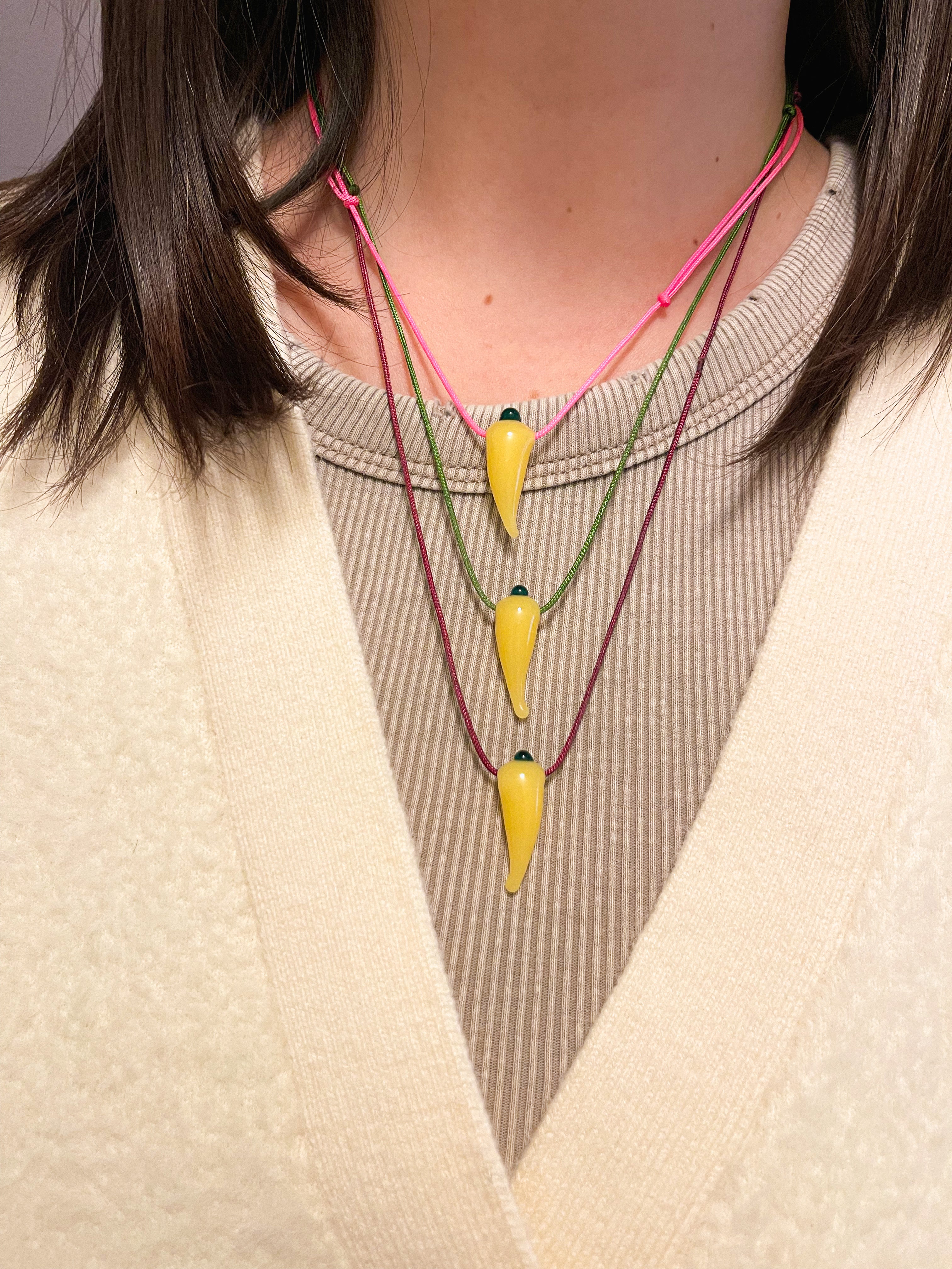 YELLOW CHILLI NECKLACE