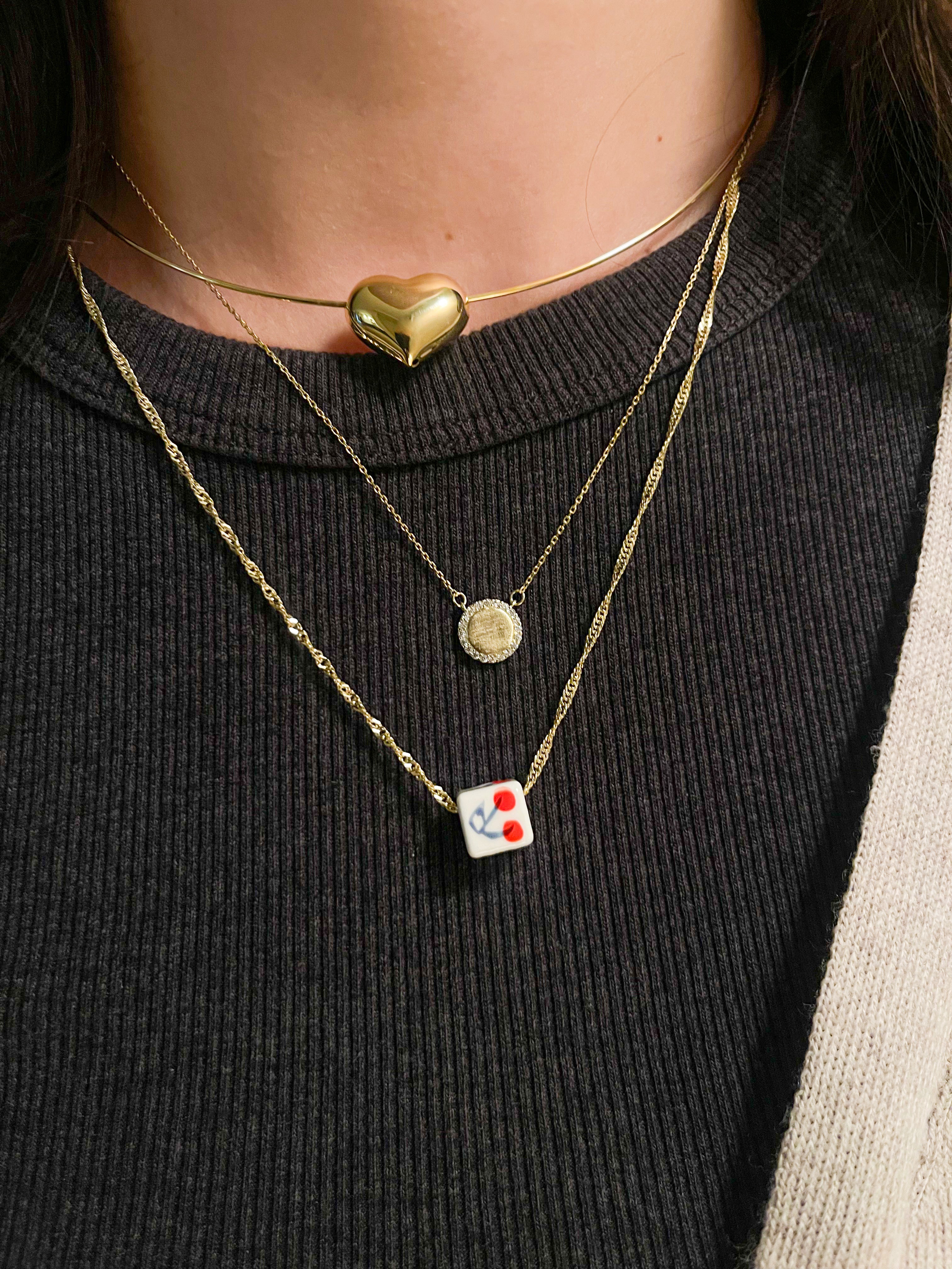 CIRCLE ZIRCONIA NECKLACE