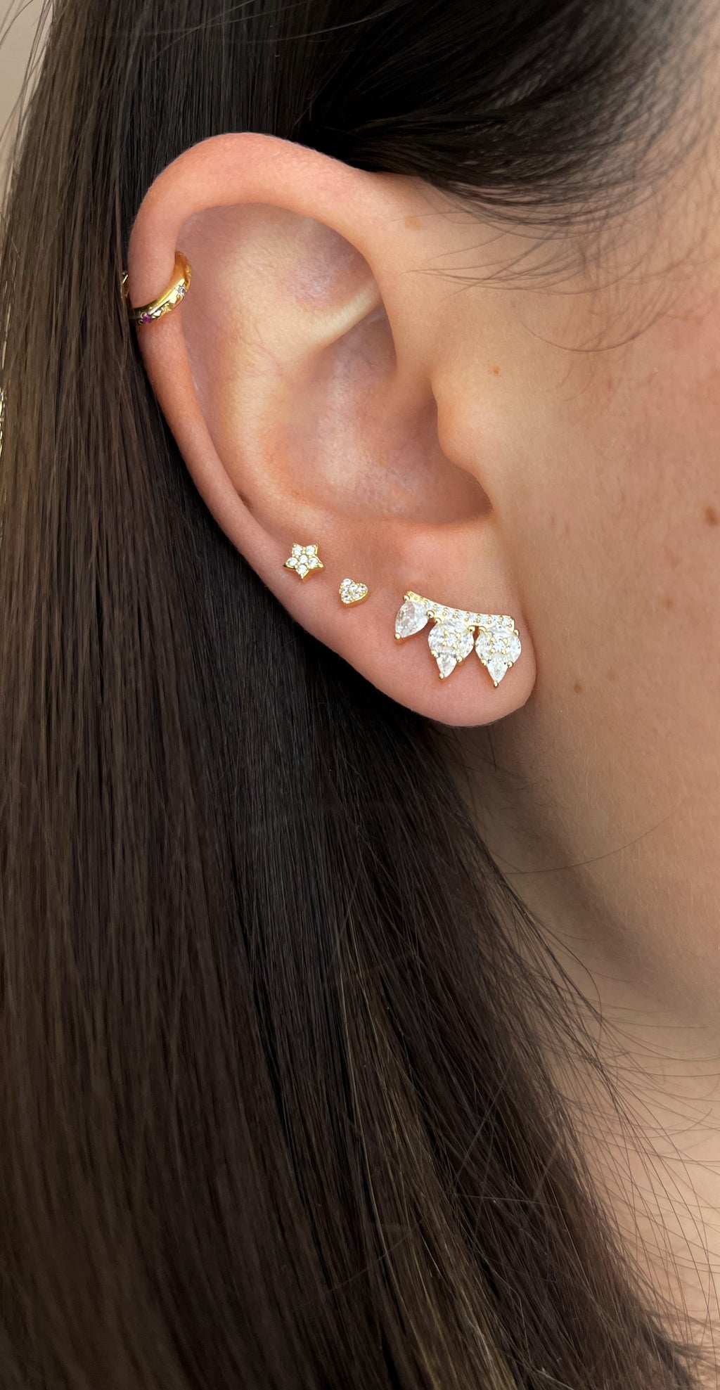 PEACOCK EARRINGS ORO/ARGENTO