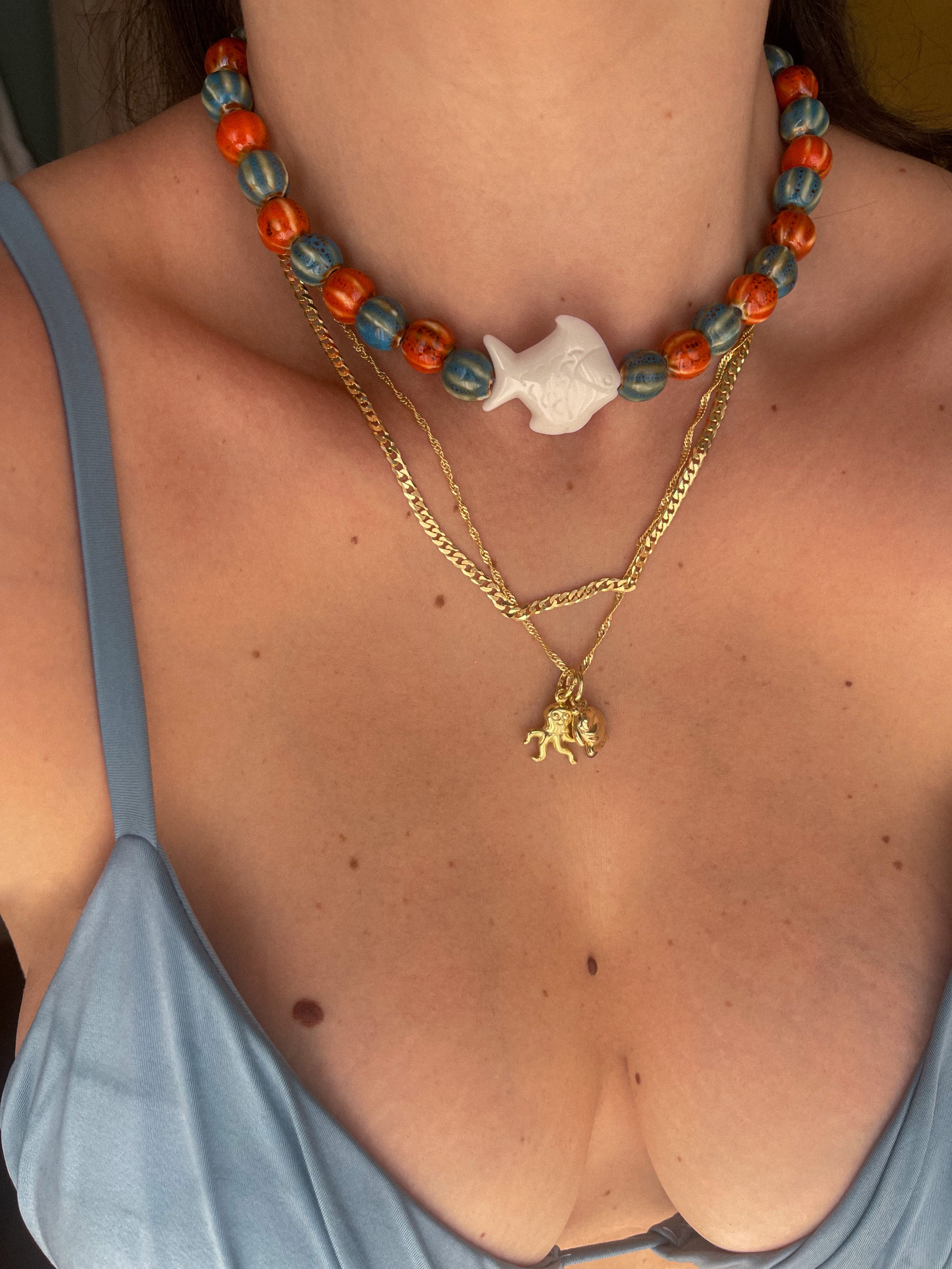 FLOUNDER NECKLACE BIANCO