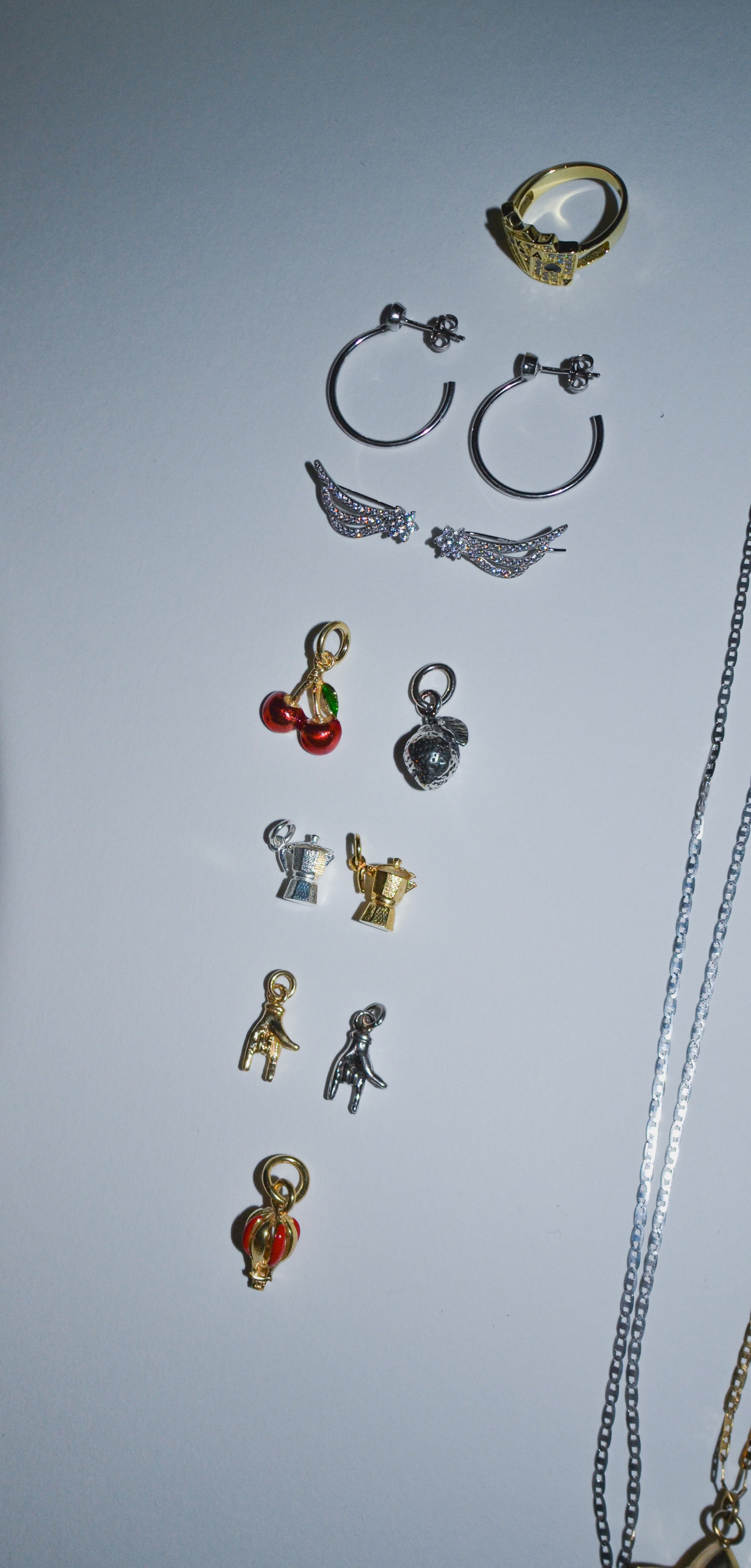 CHERRY PENDANT ORO/ARGENTO