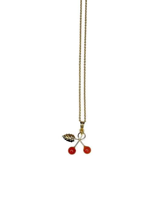 CORAL CHERRY NECKLACE