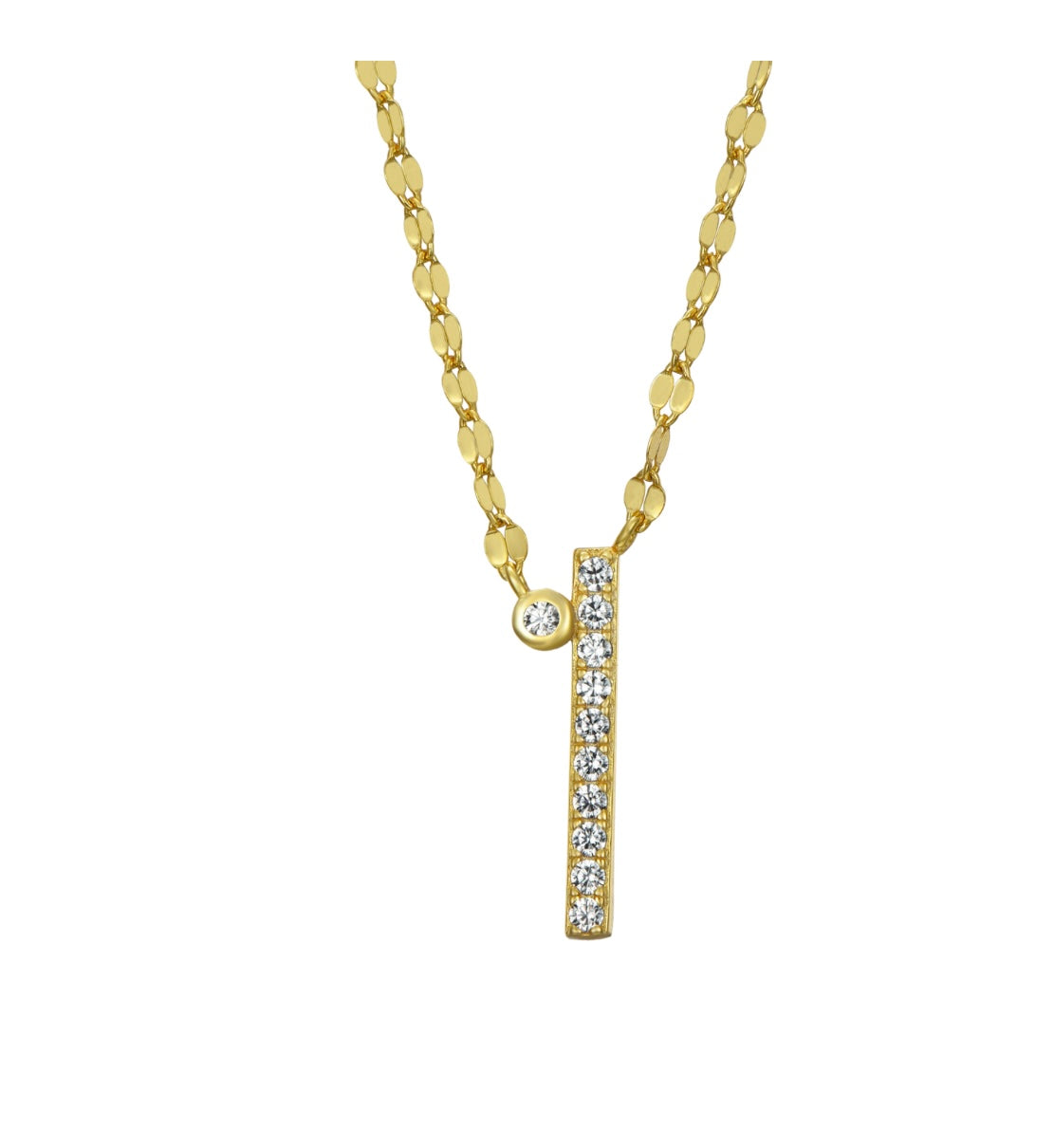ZIRCON LETTER NECKLACE