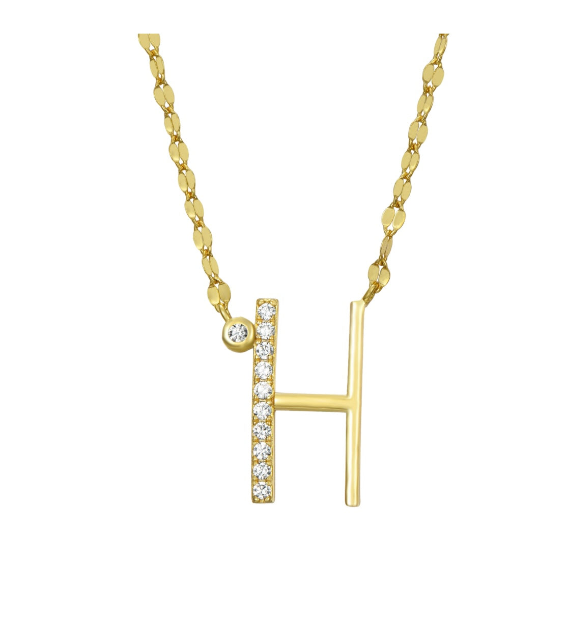 ZIRCON LETTER NECKLACE