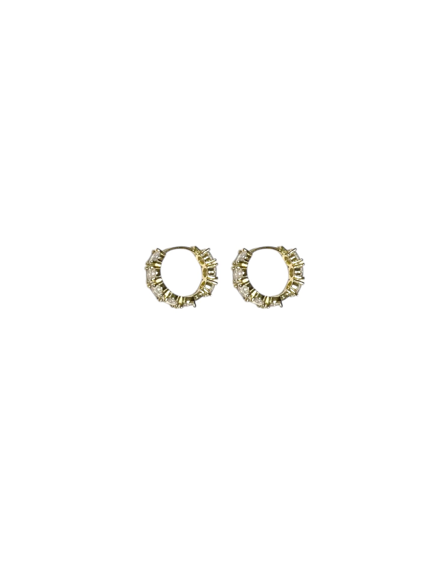 OVAL ZIRCONIA HOOPS ORO/ARGENTO