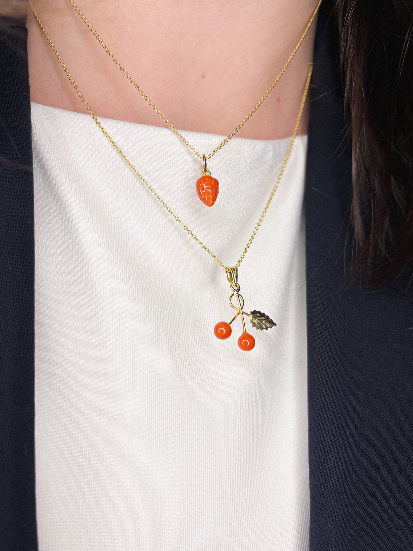 CORAL CHERRY NECKLACE