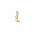 PINK ENAMEL MOON PENDANT