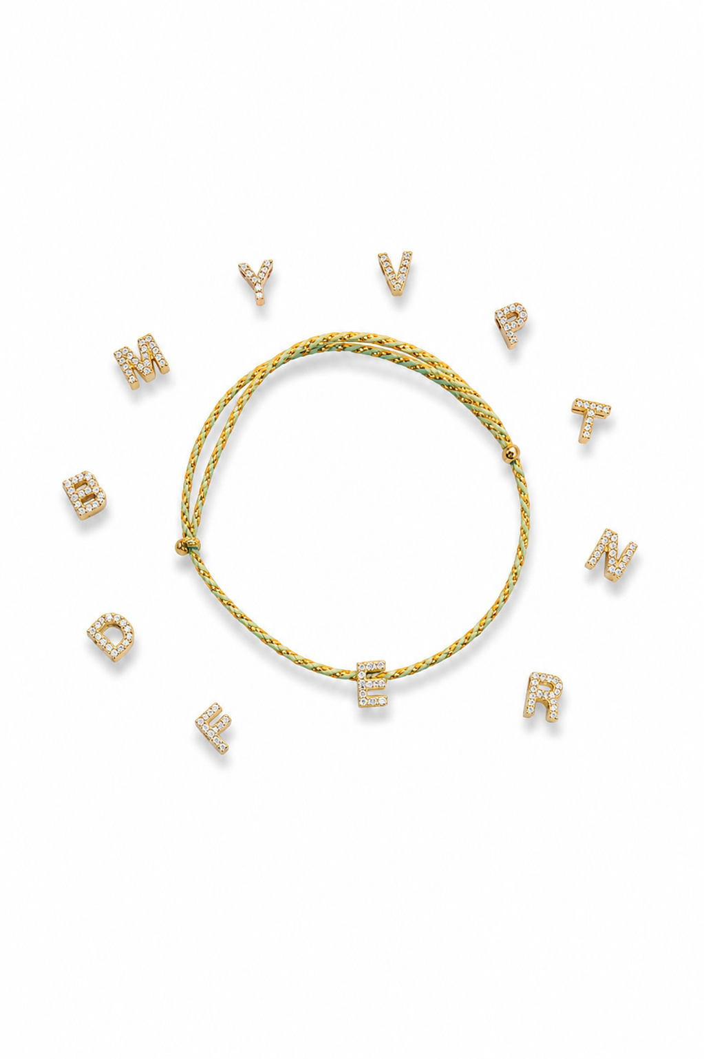 ZIRCON LETTER BRACELET