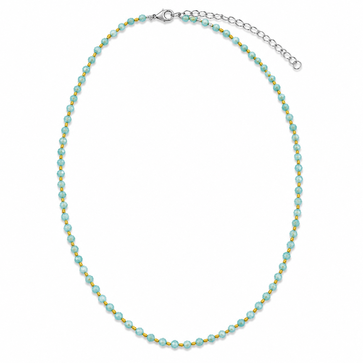 OLGA NECKLACE AMAZZONITE/FILO OCRA PRE-ORDINE