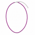 OLGA NECKLACE CALCEDONIA FUCSIA/FILO PETROLIO PRE-ORDINE