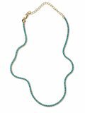 TURQUOISE TENNIS COLLIER GOLD