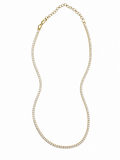 WHITE TENNIS COLLIER GOLD