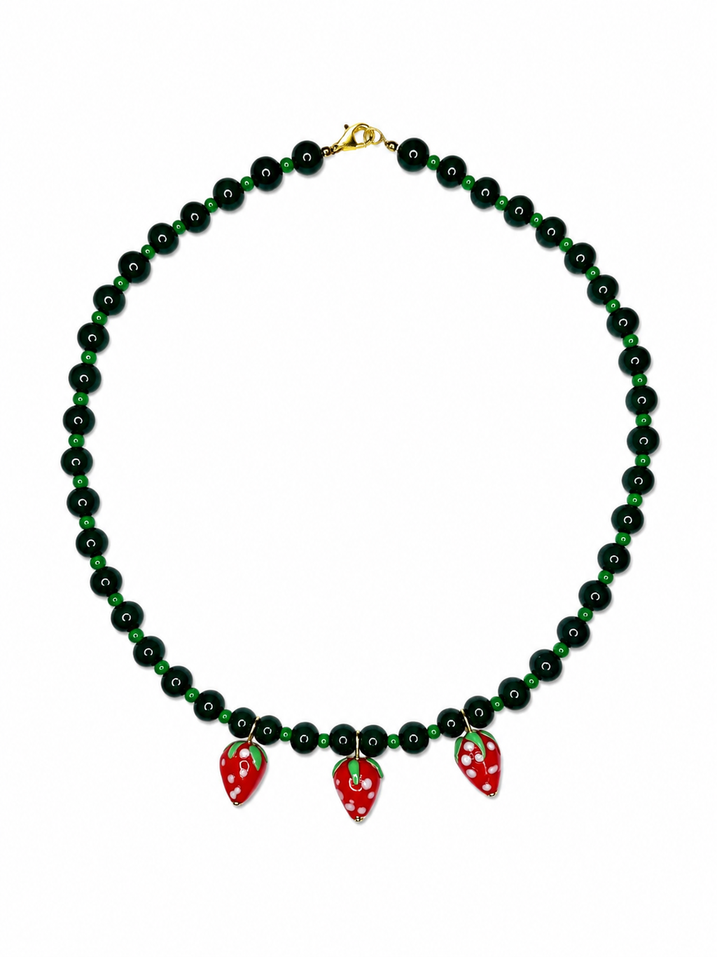 LADY STRAWBERRY BEADED NECKLACE