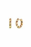COLORFUL ZIRCON TWIST HOOPS
