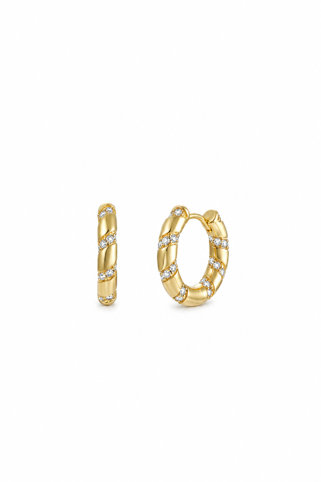 ZIRCON TWIST HOOPS PRE-ORDINE