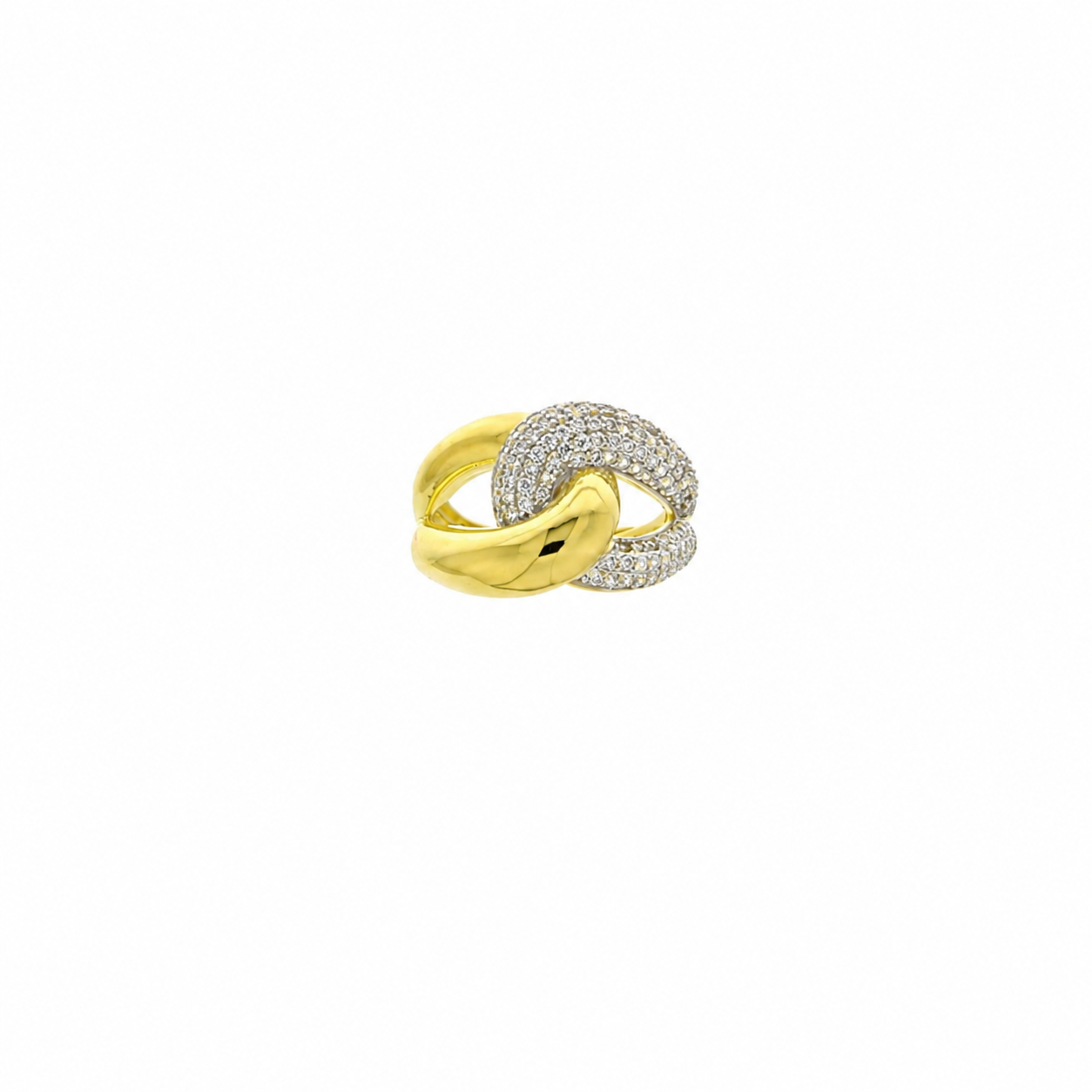 DOUBLE KNOT RING ORO/ARGENTO