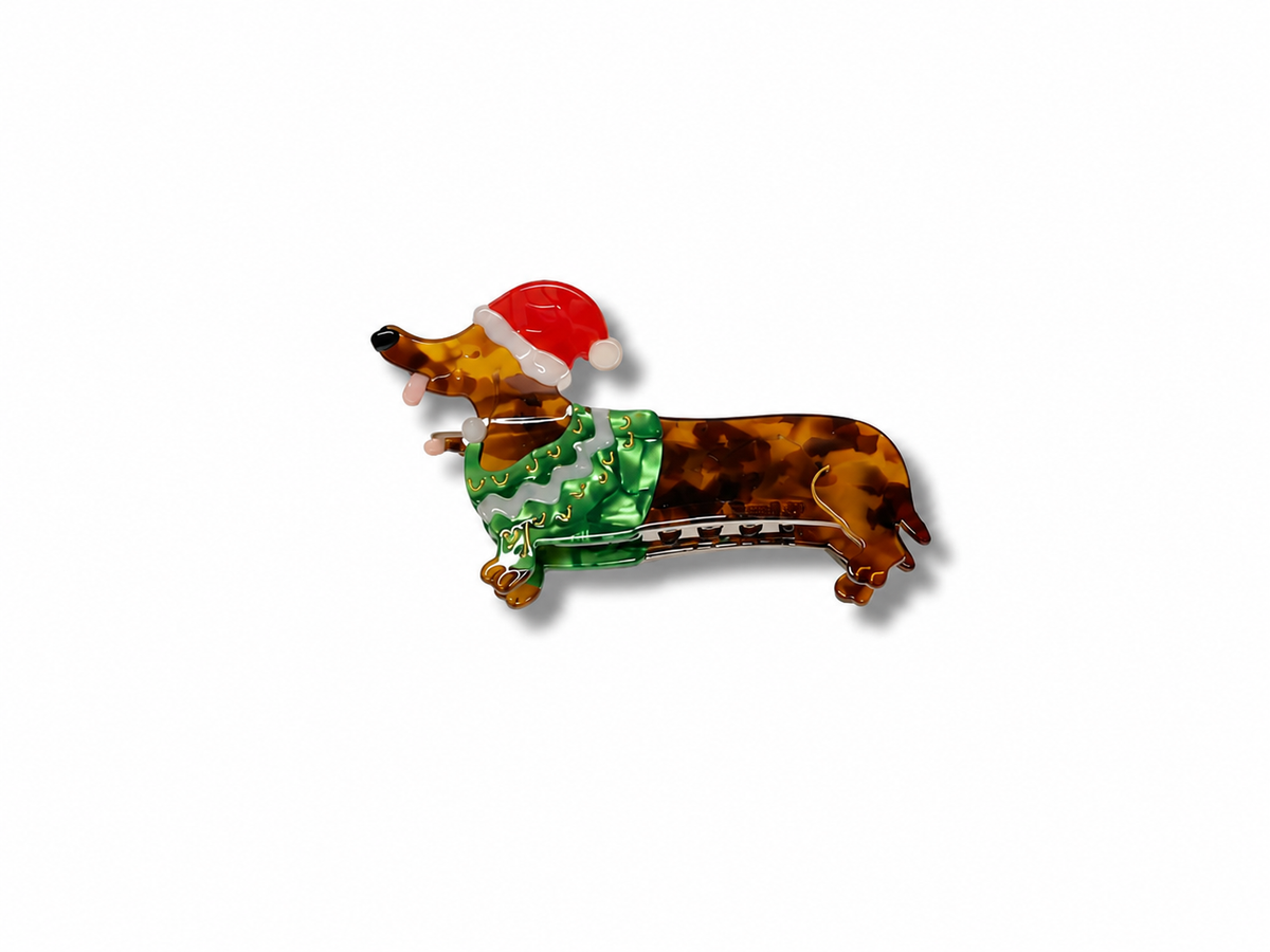 CHRISTMAS BASSOTTO HAIR CLIP