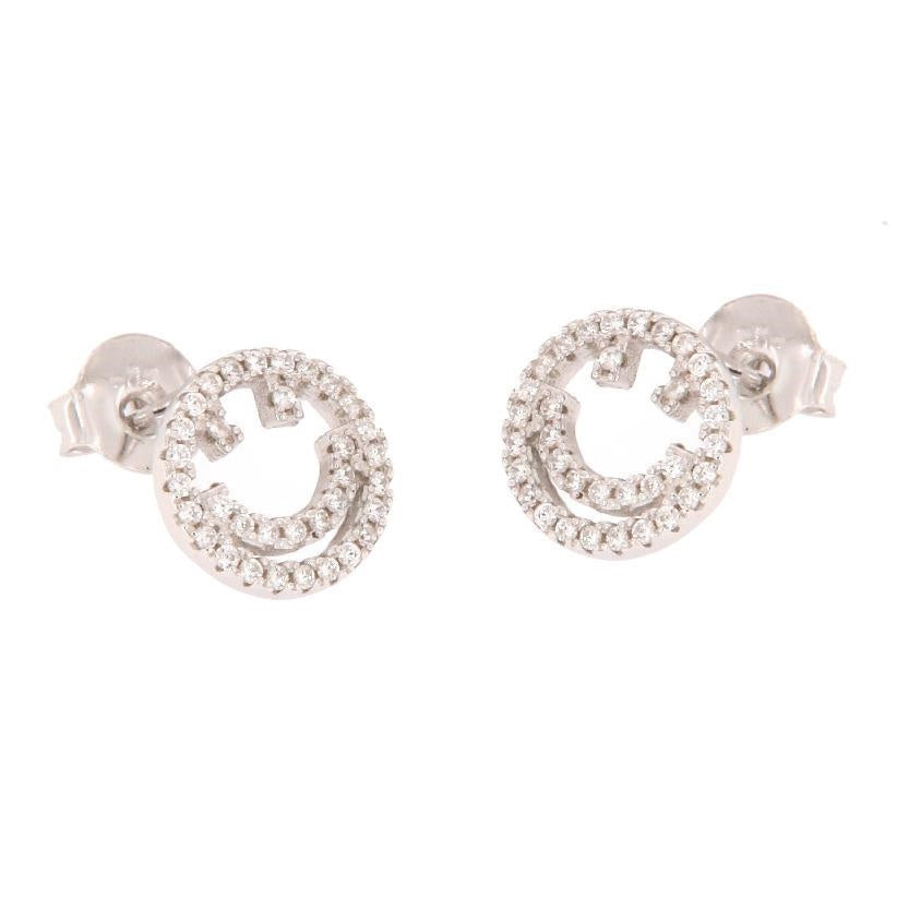 SMILEY PAVÈ EARRINGS