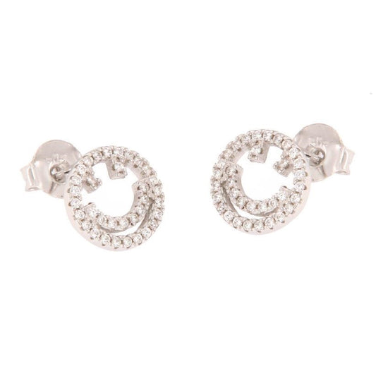 SMILEY PAVÈ EARRINGS