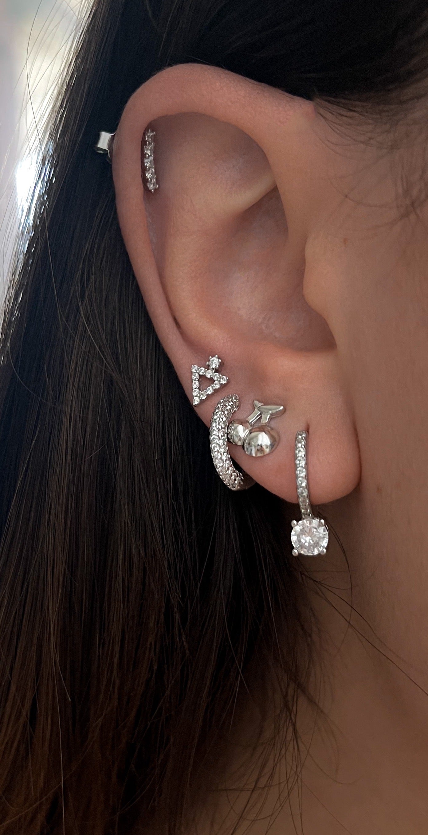 LINE EARRINGS ORO/ARGENTO