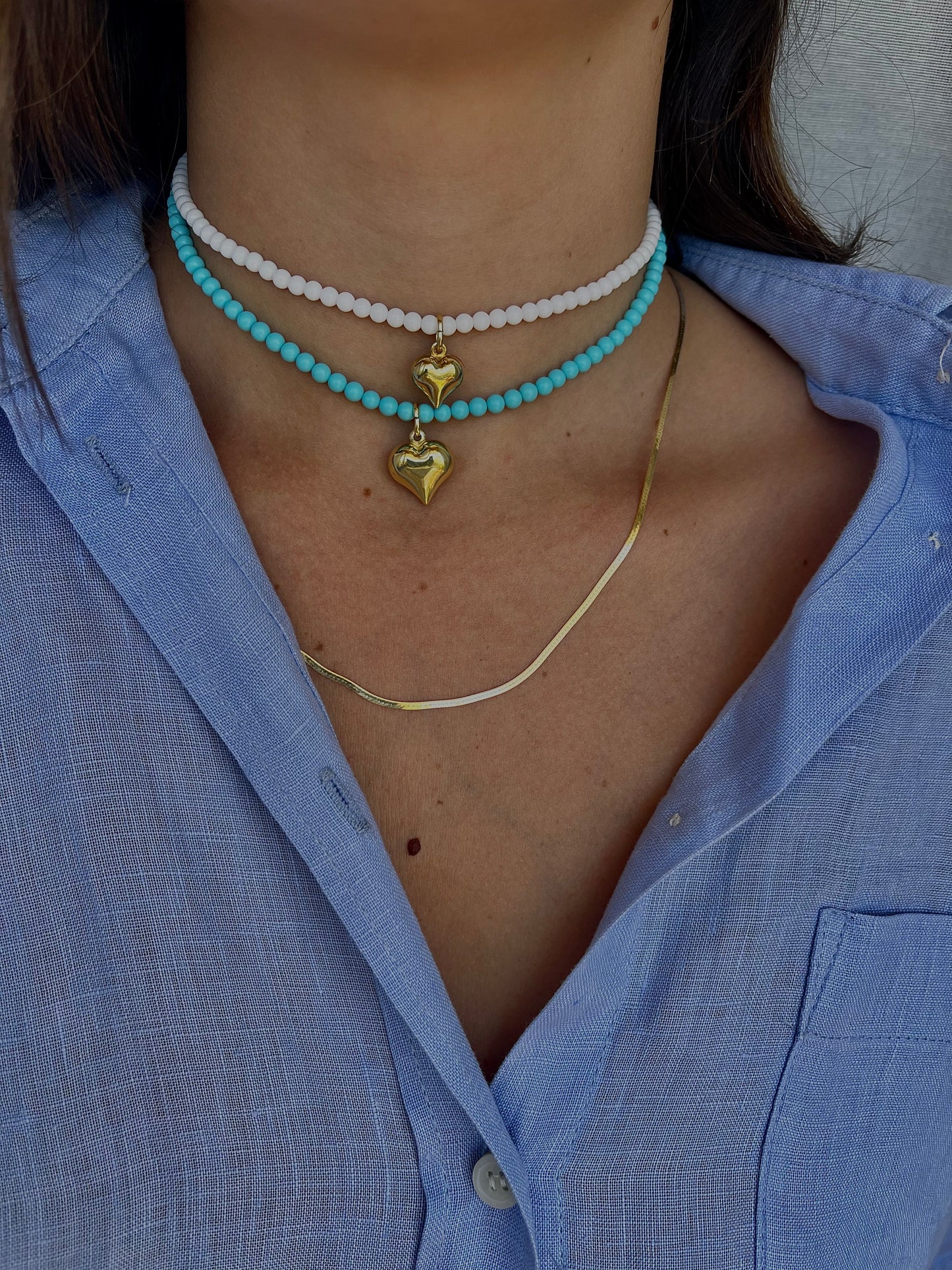 HEART M PENDANT ORO/ARGENTO