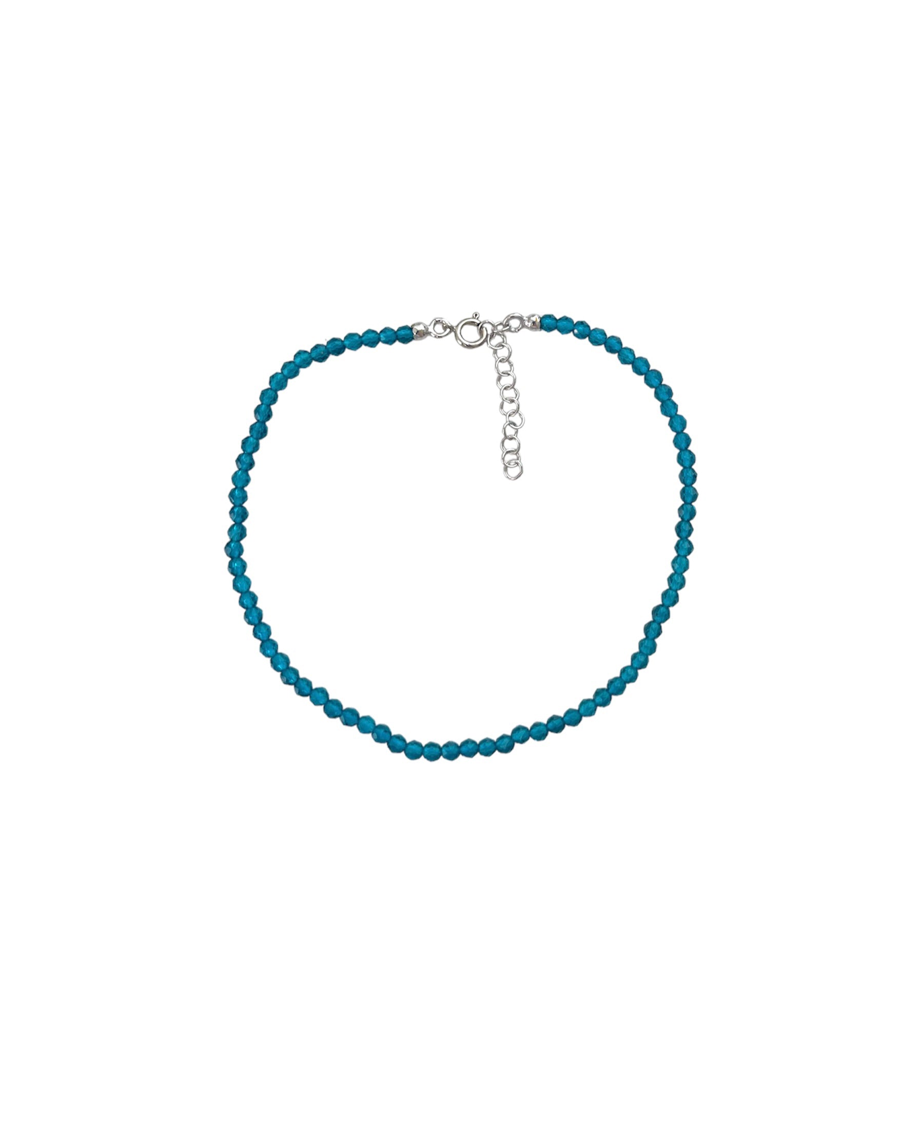 SWAROVSKI BLU PETROLIO ANKLET ORO/ARGENTO