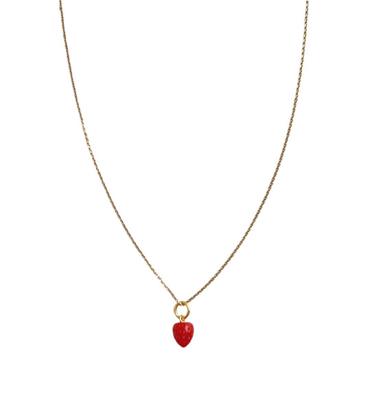 CORAL STRAWBERRY NECKLACE