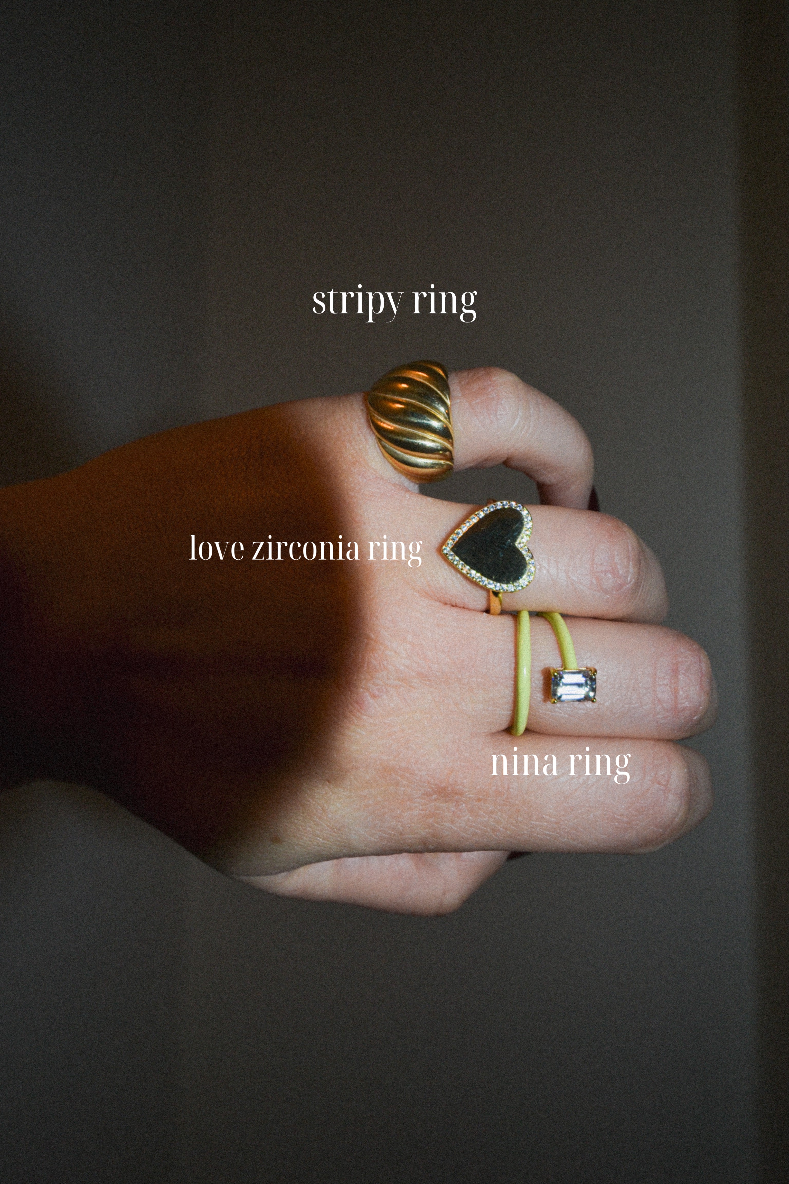 LOVE ZIRCONIA RING ORO/ARGENTO