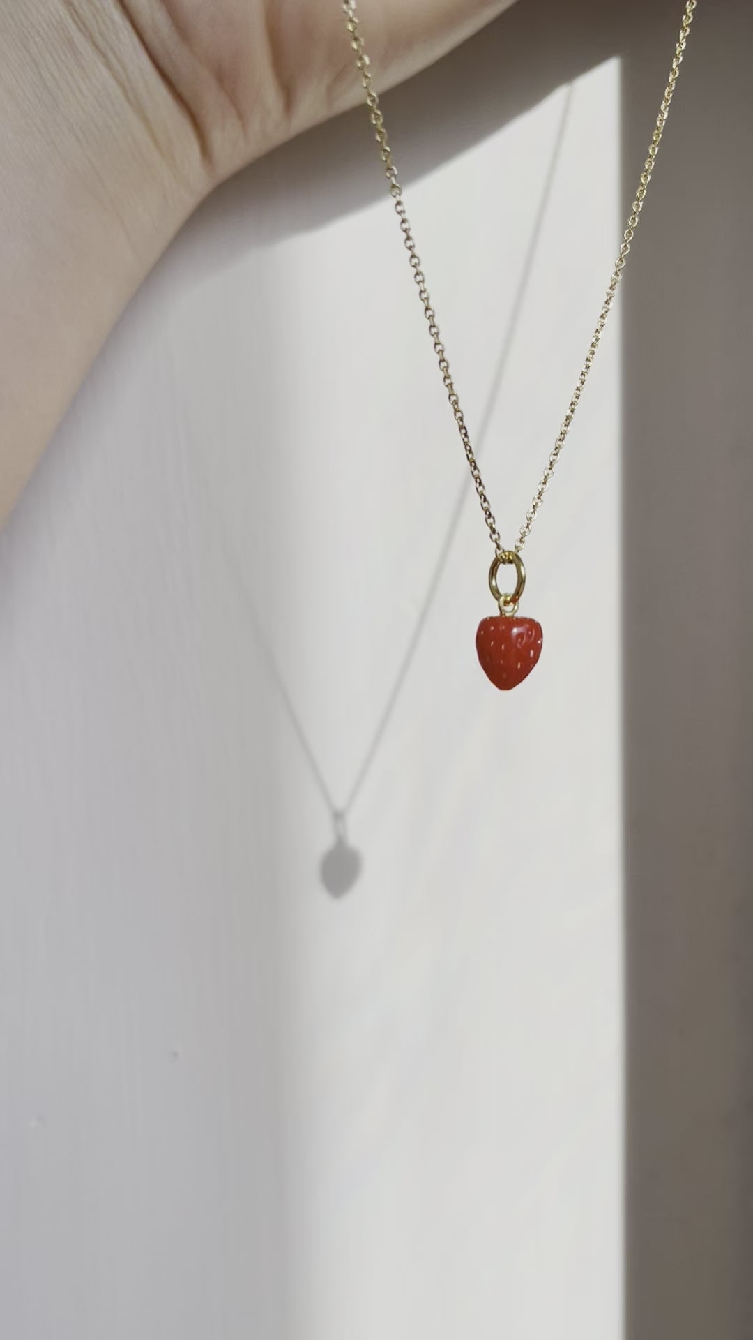 CORAL STRAWBERRY NECKLACE