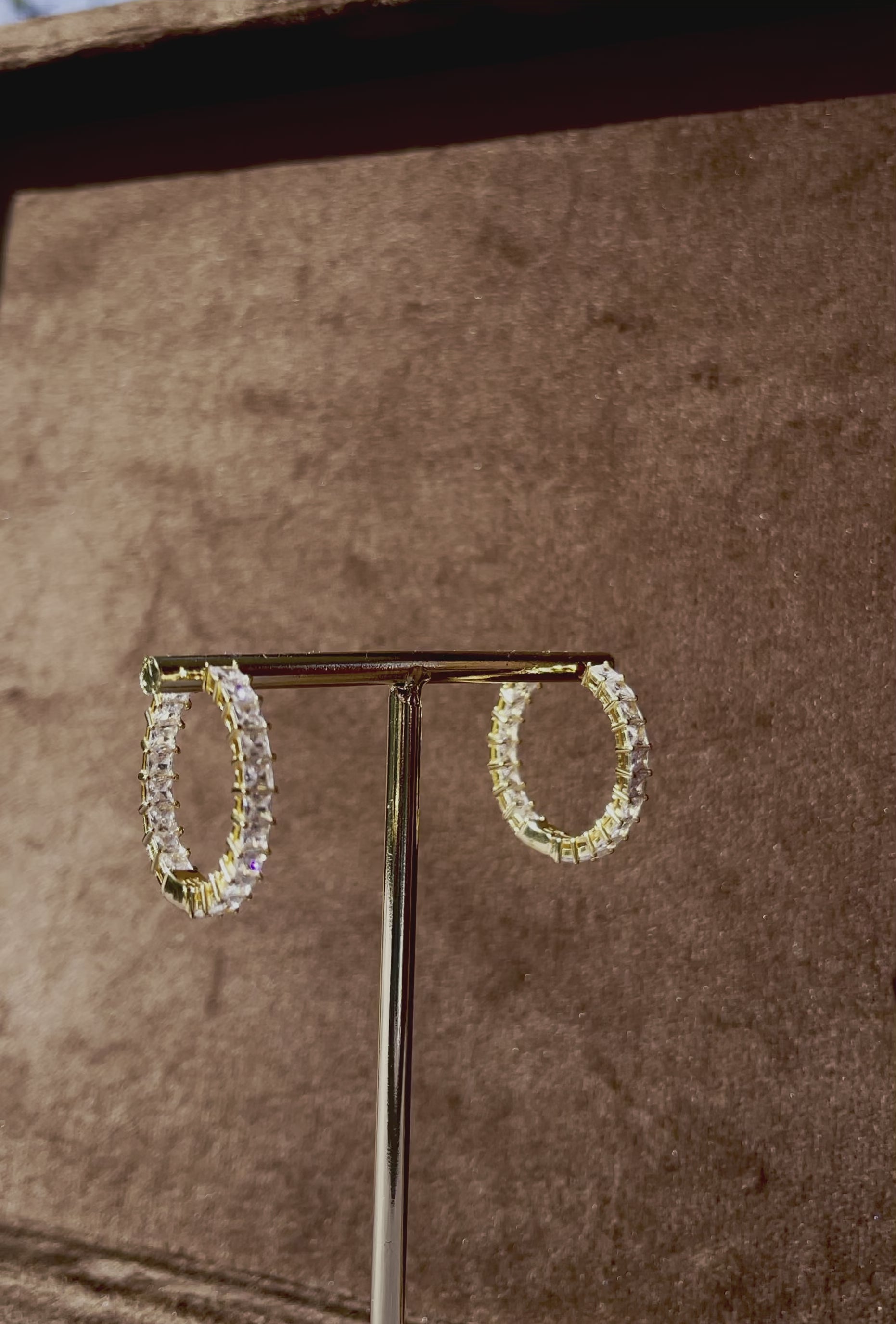 ZIRCONIA HOOPS ORO/ARGENTO